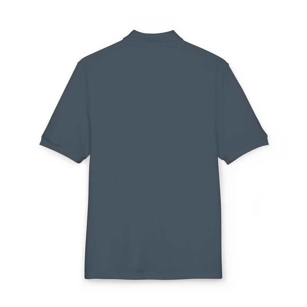 Masonic-Embroidered Gold Fleur-de-Lis Polo Shirt