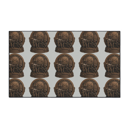 Bronze Nautical Emblem Heavy-Duty Floor Mat