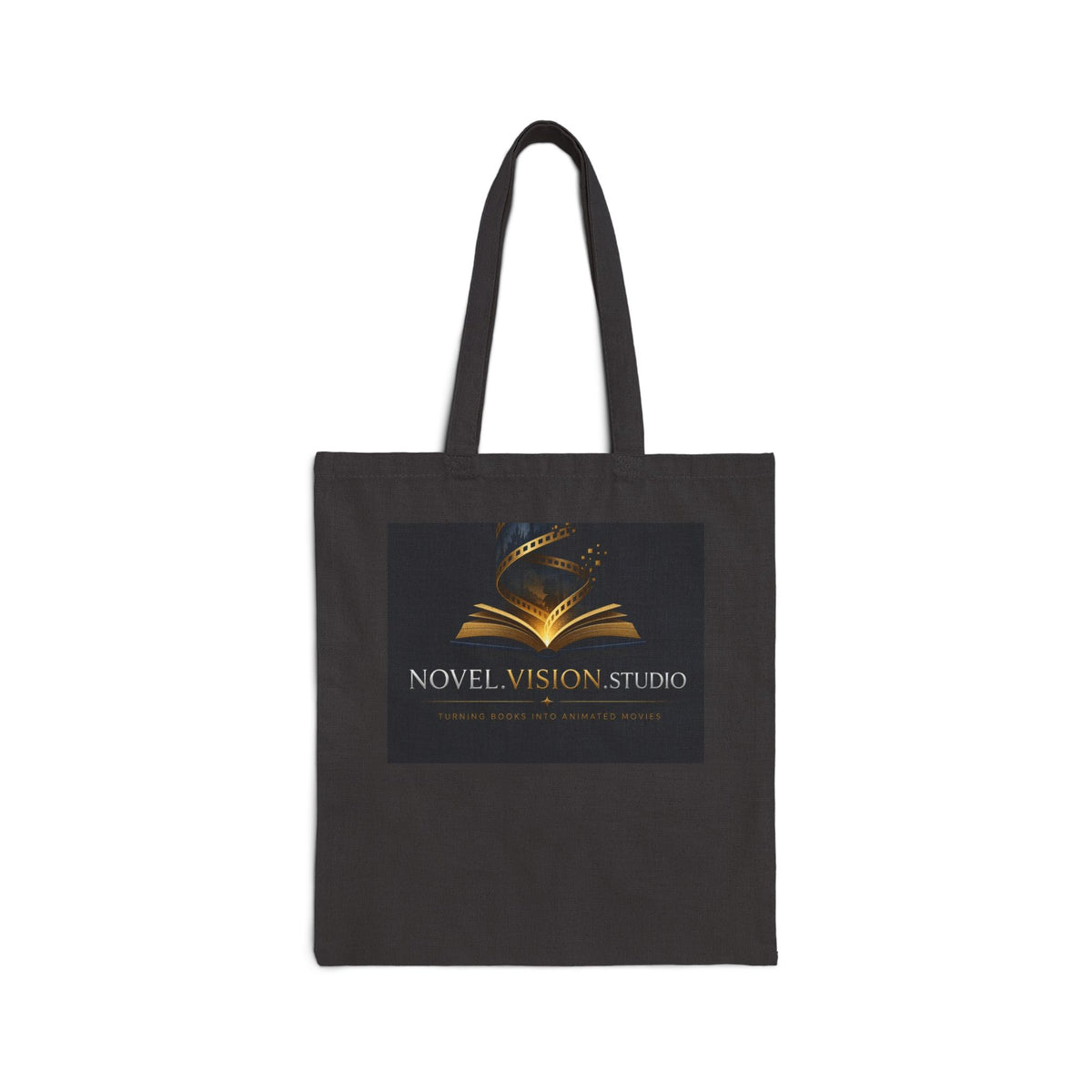 Novel Vision Studio Canvas Tote Bag — Golden Book Logo Cotton Shopper
