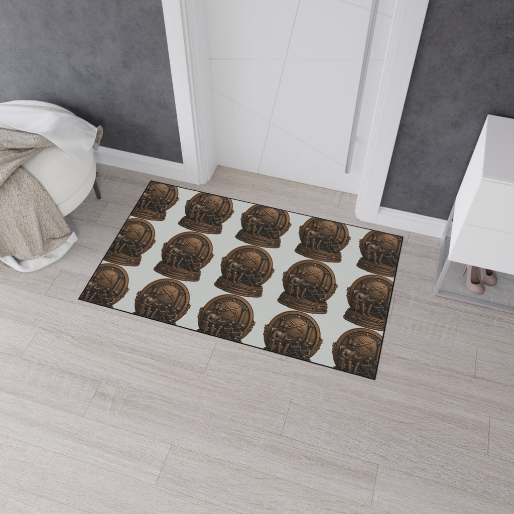 Bronze Nautical Emblem Heavy-Duty Floor Mat