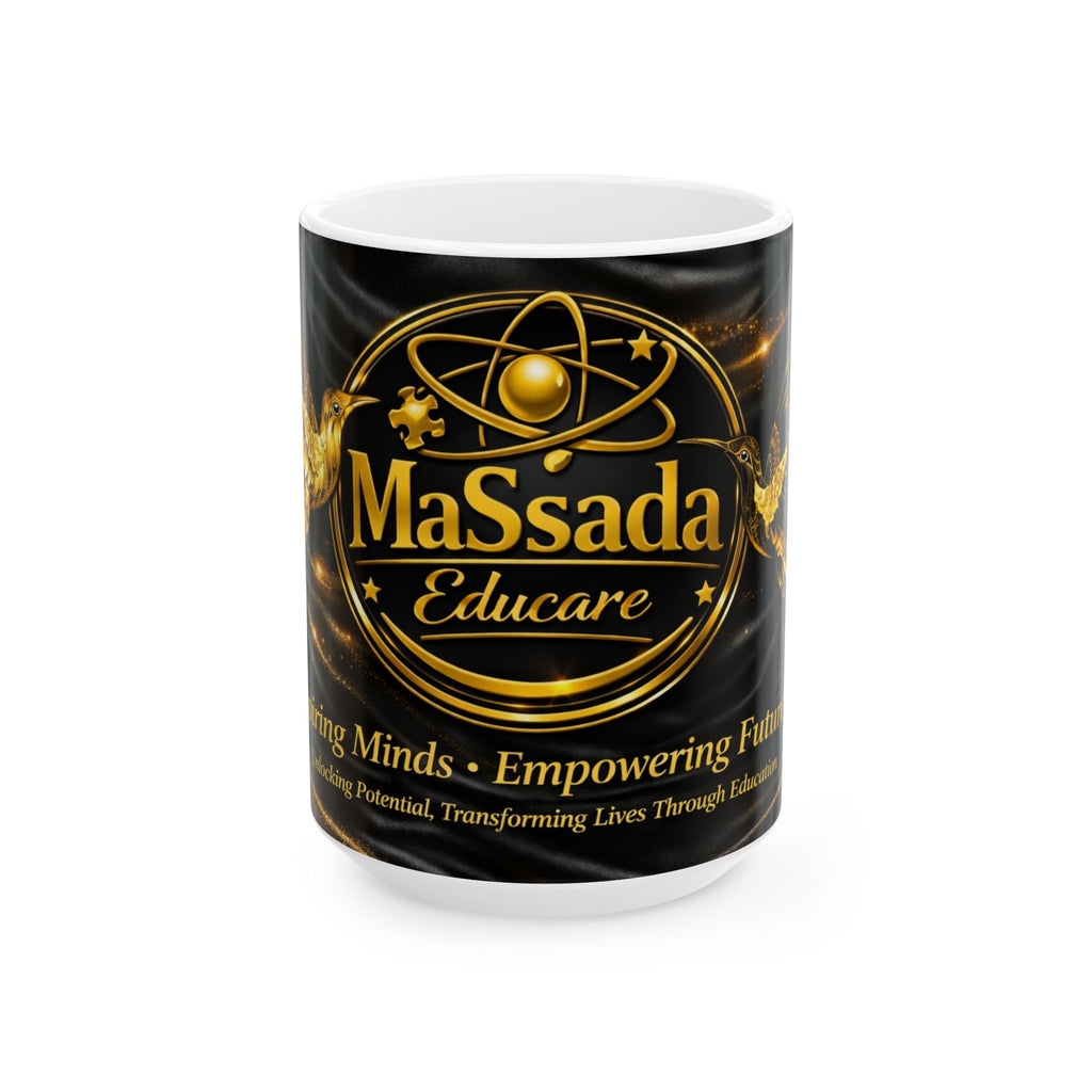 Mug - MaSSada Educare Gold Emblem Ceramic Coffee Mug (11oz/15oz)