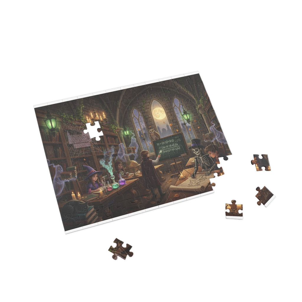 Mystical Classroom Puzzle — Witchcraft Library Scene (96–1000 pc)