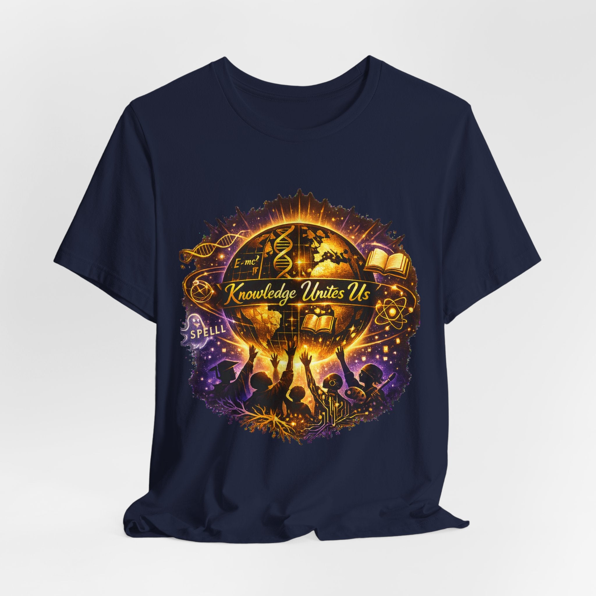 Knowledge Unites Us T-Shirt — Magical Reading & Learning Book Tee