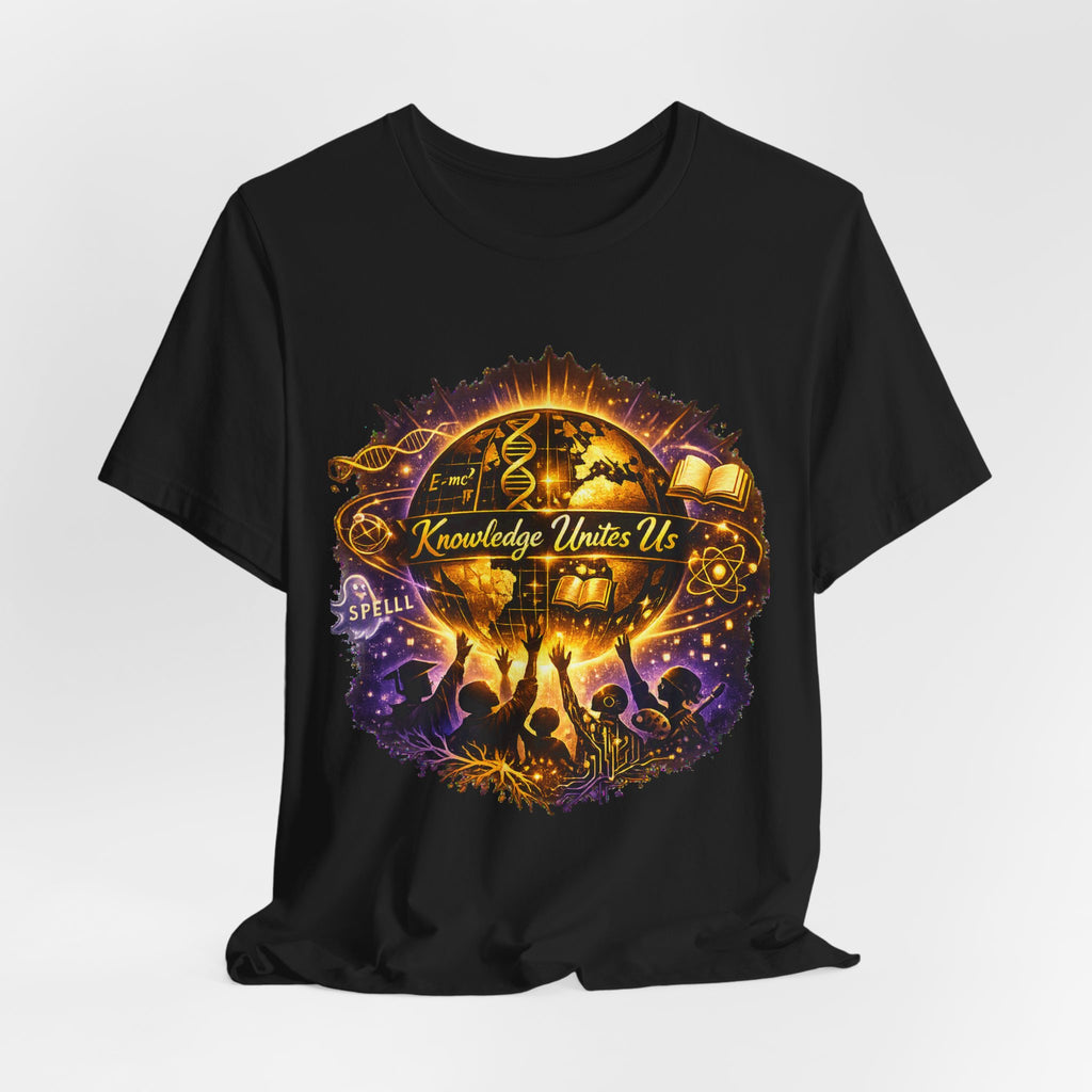 Knowledge Unites Us T-Shirt — Magical Reading & Learning Book Tee