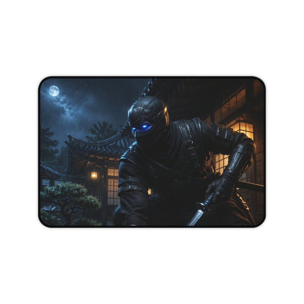 Ninja Nightscape Desk Mat — Stealth Samurai Gaming Mouse Pad