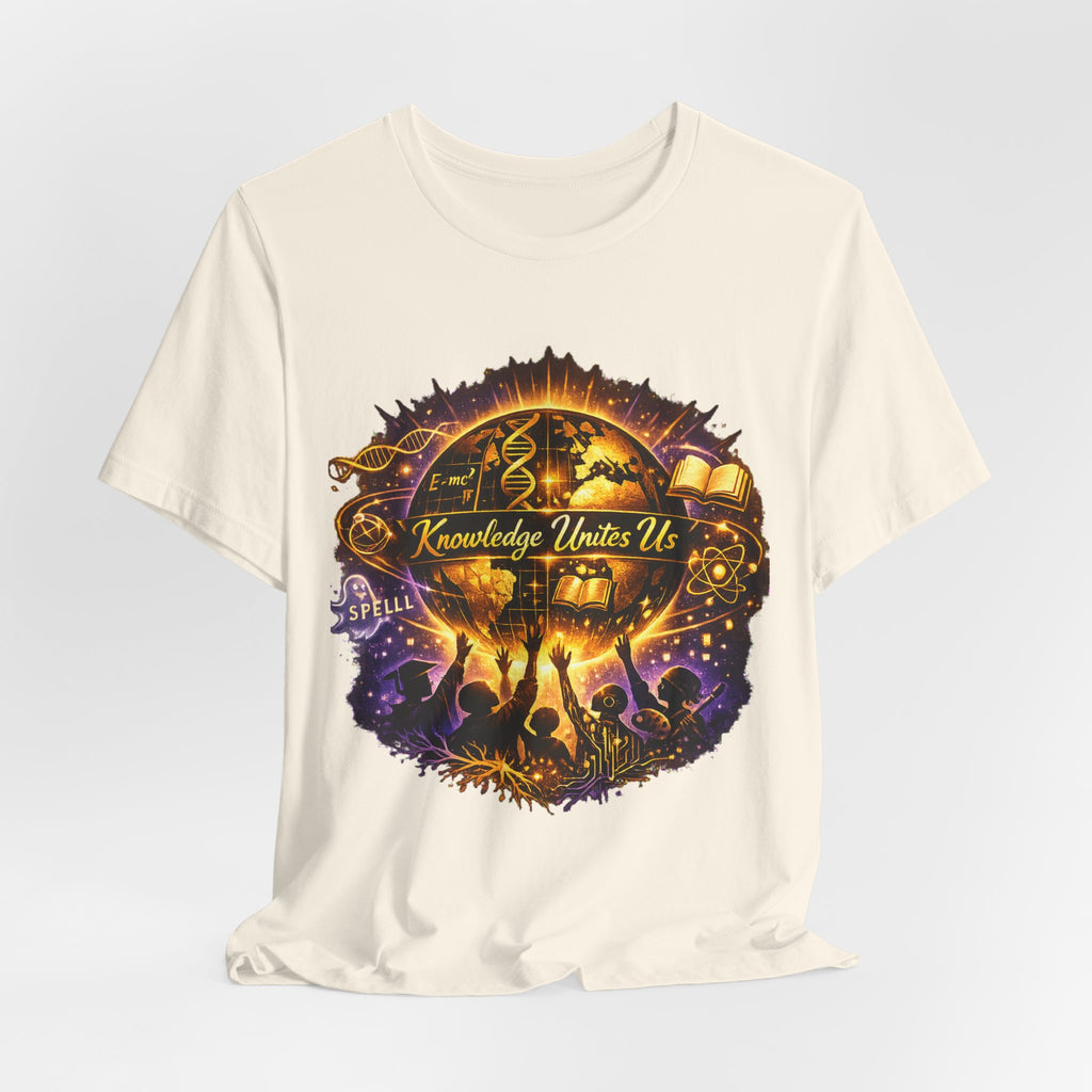 Knowledge Unites Us T-Shirt — Magical Reading & Learning Book Tee