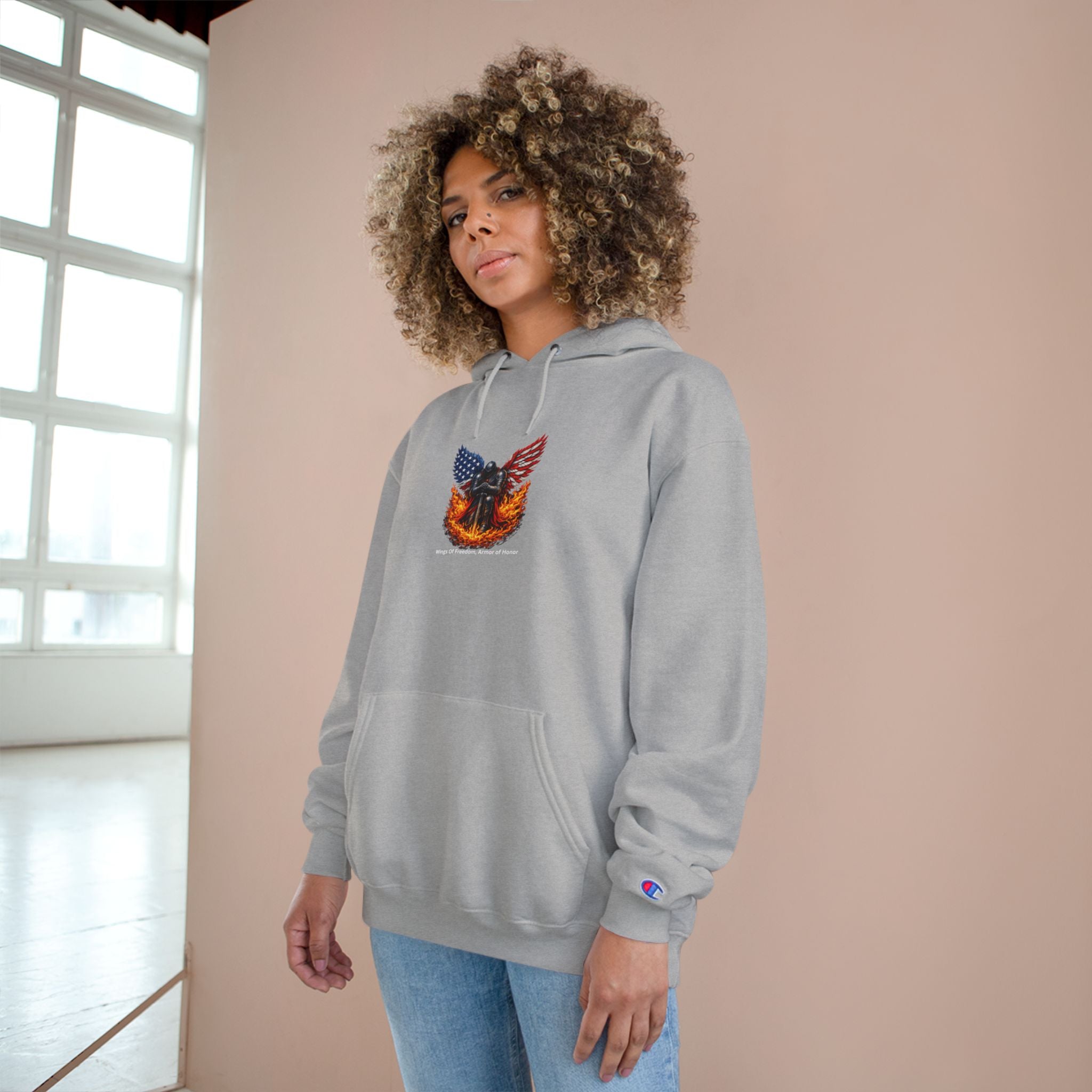 Patriotic Eagle & Shield Hoodie — Freedom Honor Graphic