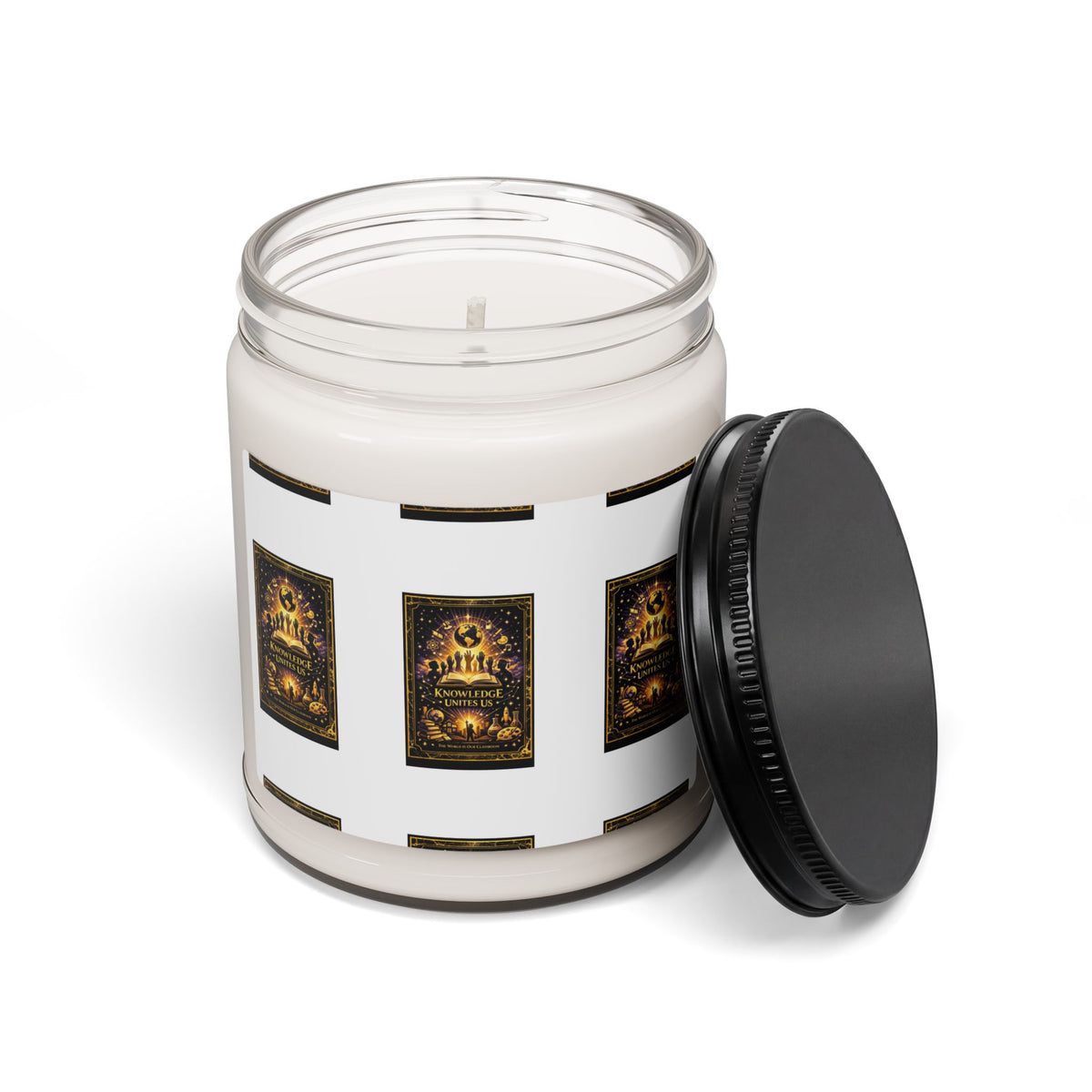 9oz Scented Soy Candle — Warm Amber & Spiced Vanilla Jar (aromatic home fragrance)