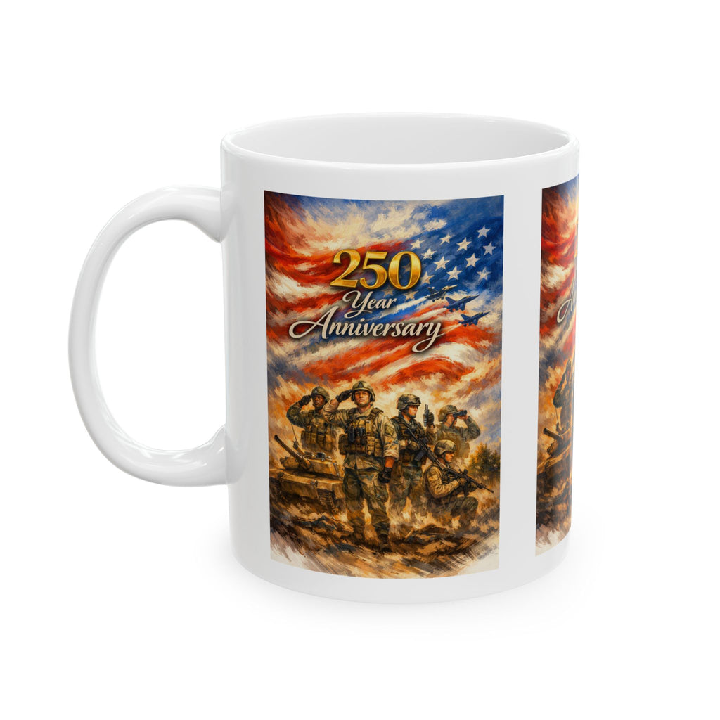 250 Year Anniversary American Flag Military Coffee Mug