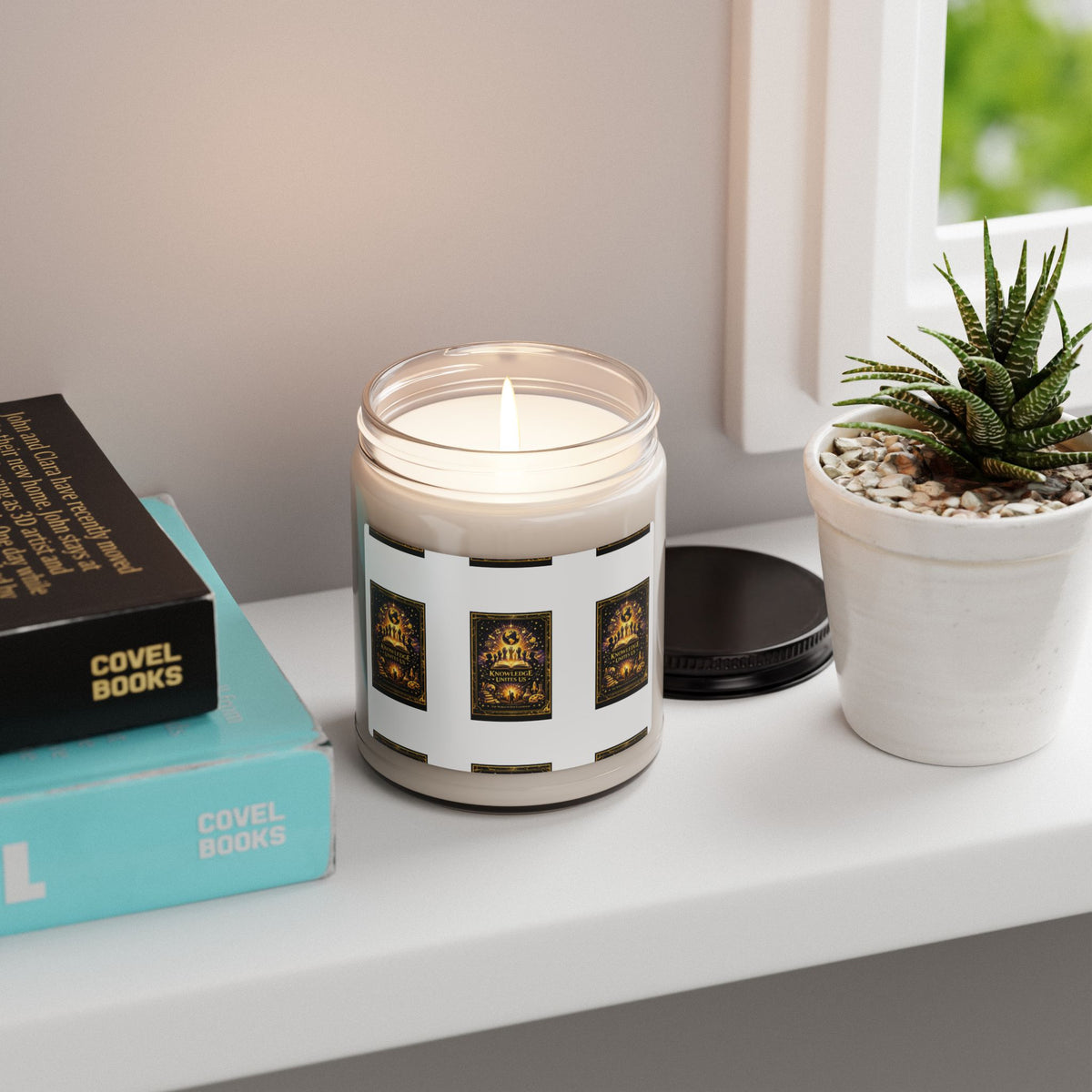 9oz Scented Soy Candle — Warm Amber & Spiced Vanilla Jar (aromatic home fragrance)