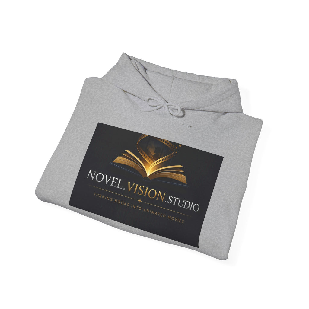 Novel Vision Studio Hoodie — Gold Book Logo Pullover