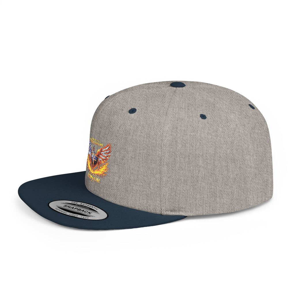 Snapback Hat — American Eagle Flames "Freedom Honor" Embroidered