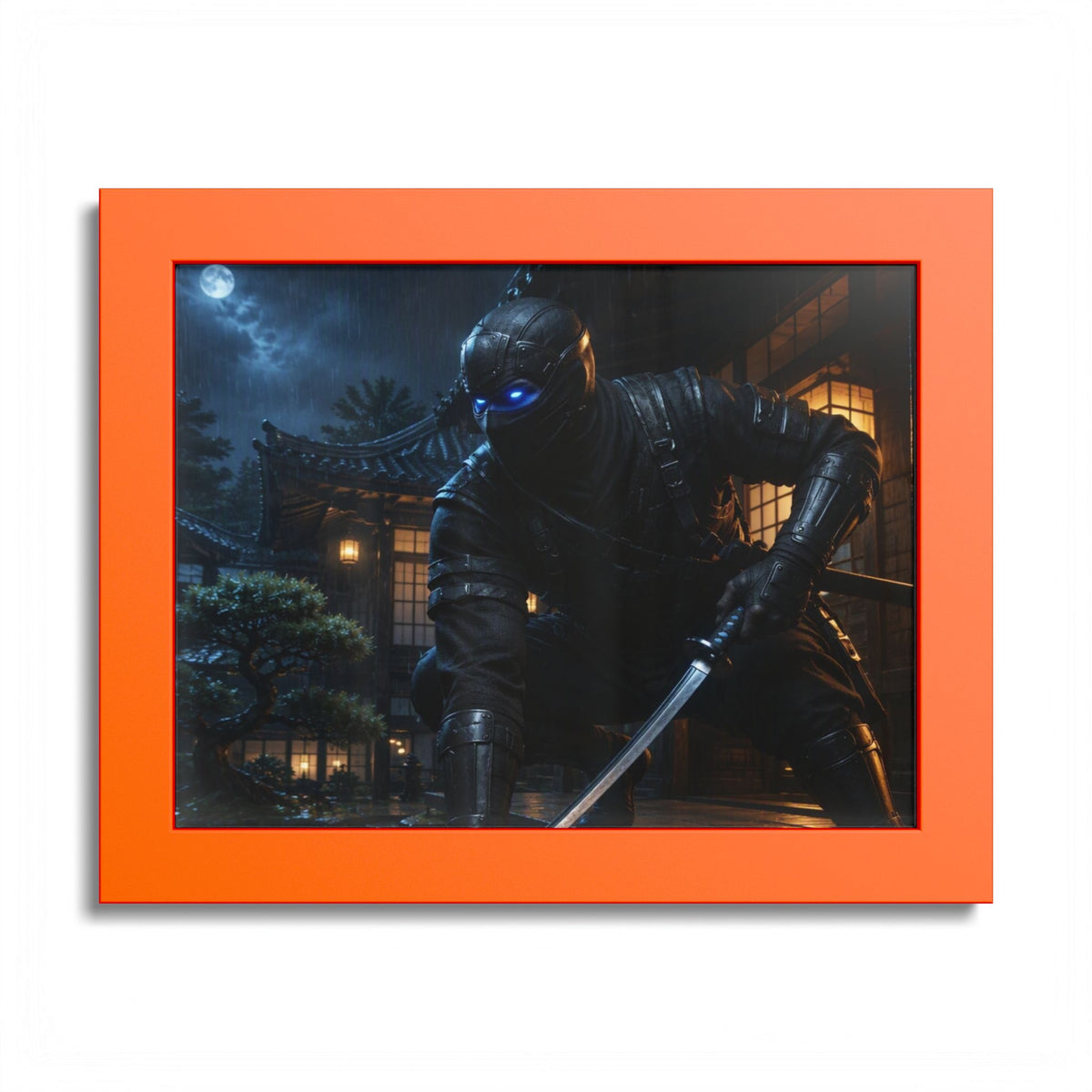 Ninja Night Scene Poster