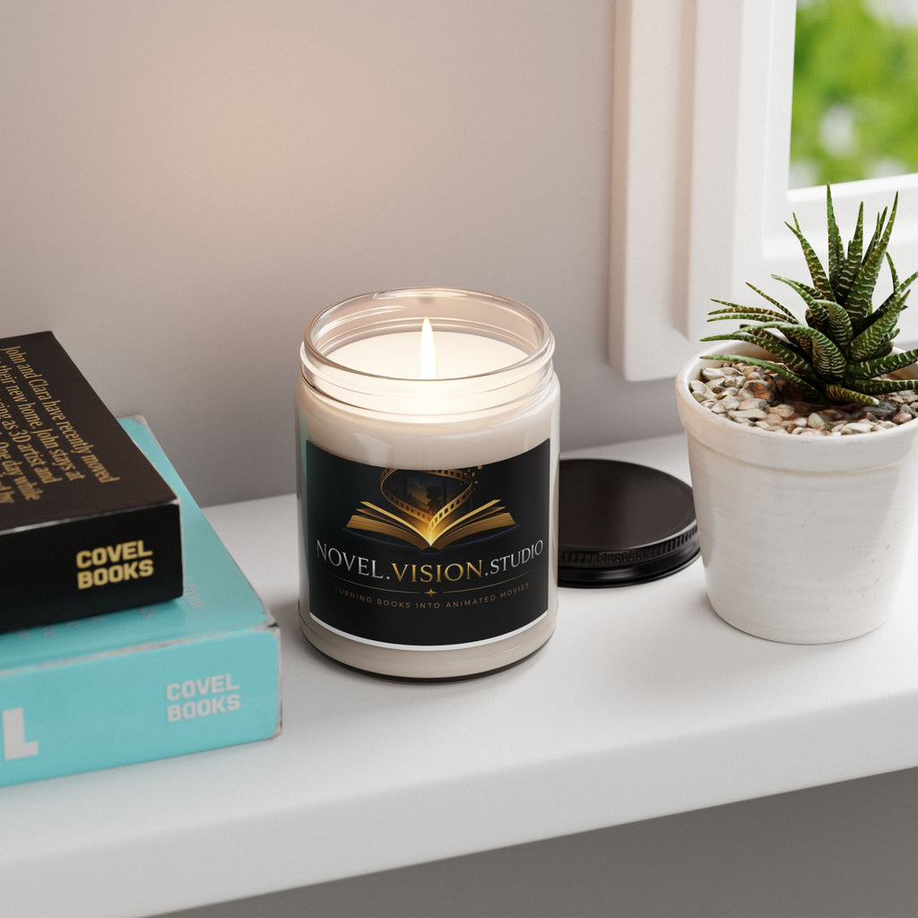 Novel Vision Studio Scented Soy Candle — 9oz Book Lover’s Aromatherapy Candle
