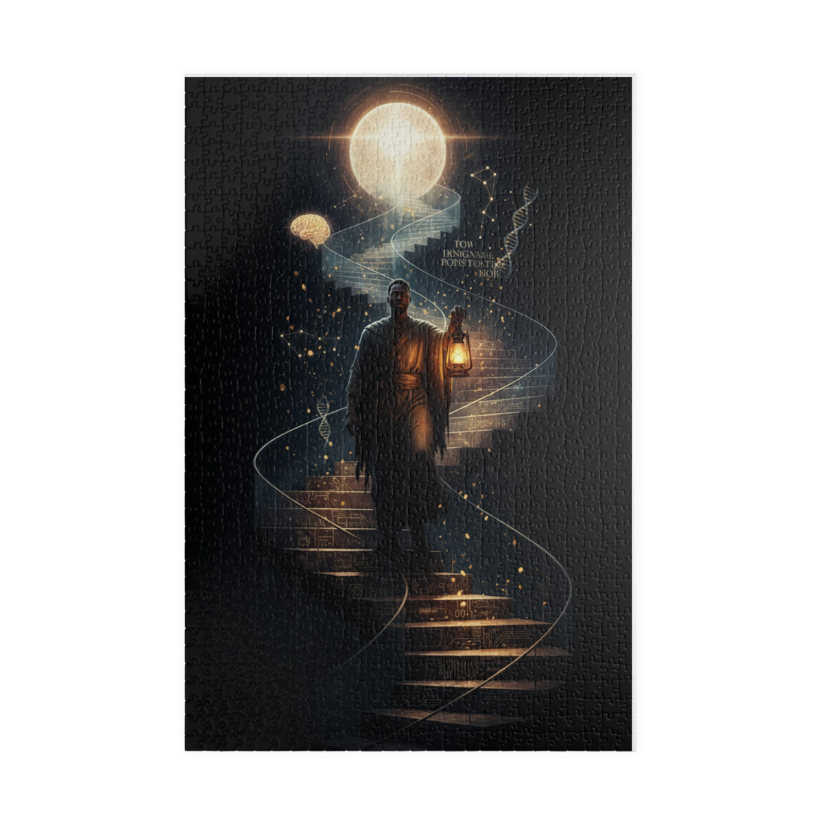 Mystic Lantern Staircase Puzzle — Moonlit Fantasy Jigsaw (110–1014 pcs)