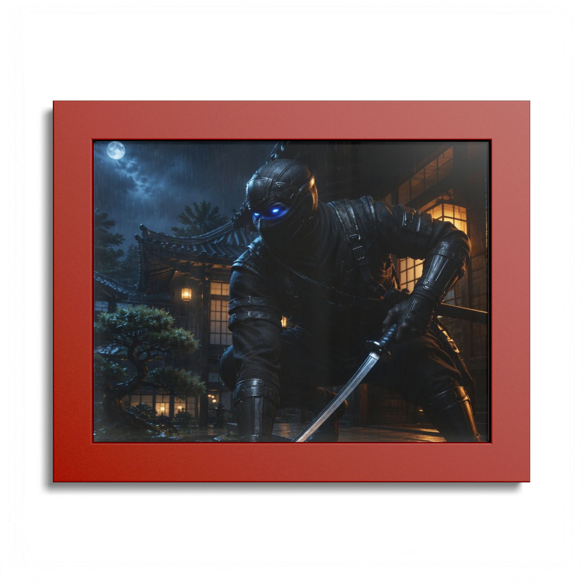 Ninja Night Scene Poster