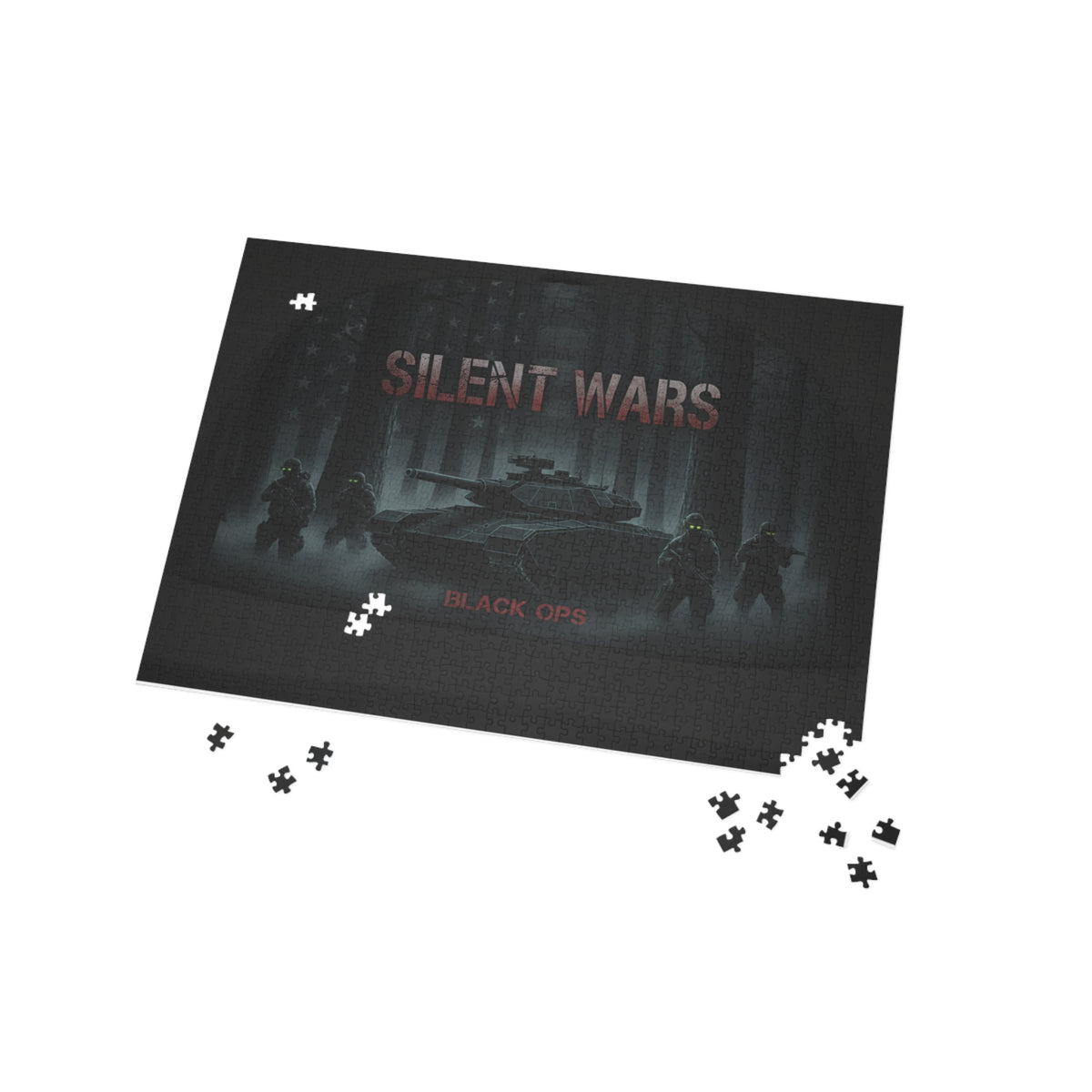 Silent Wars Military Tank Puzzle – Black Ops Tactical 500/1000-Piece Jigsaw