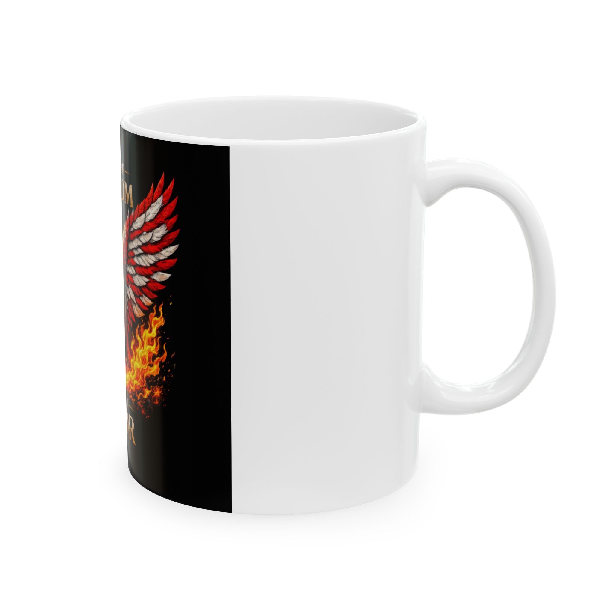 Wings of Freedom Ceramic Mug — "Armor of Honor" Patriotic USA Eagle & Shield Coffee Cup (11oz/15oz)