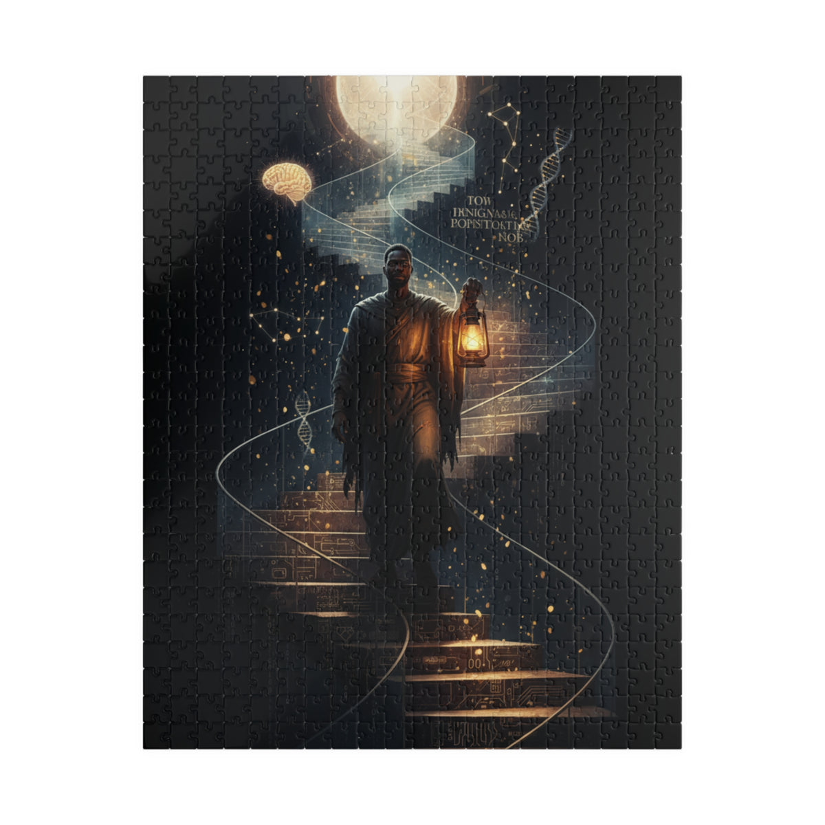 Mystic Lantern Staircase Puzzle — Moonlit Fantasy Jigsaw (110–1014 pcs)