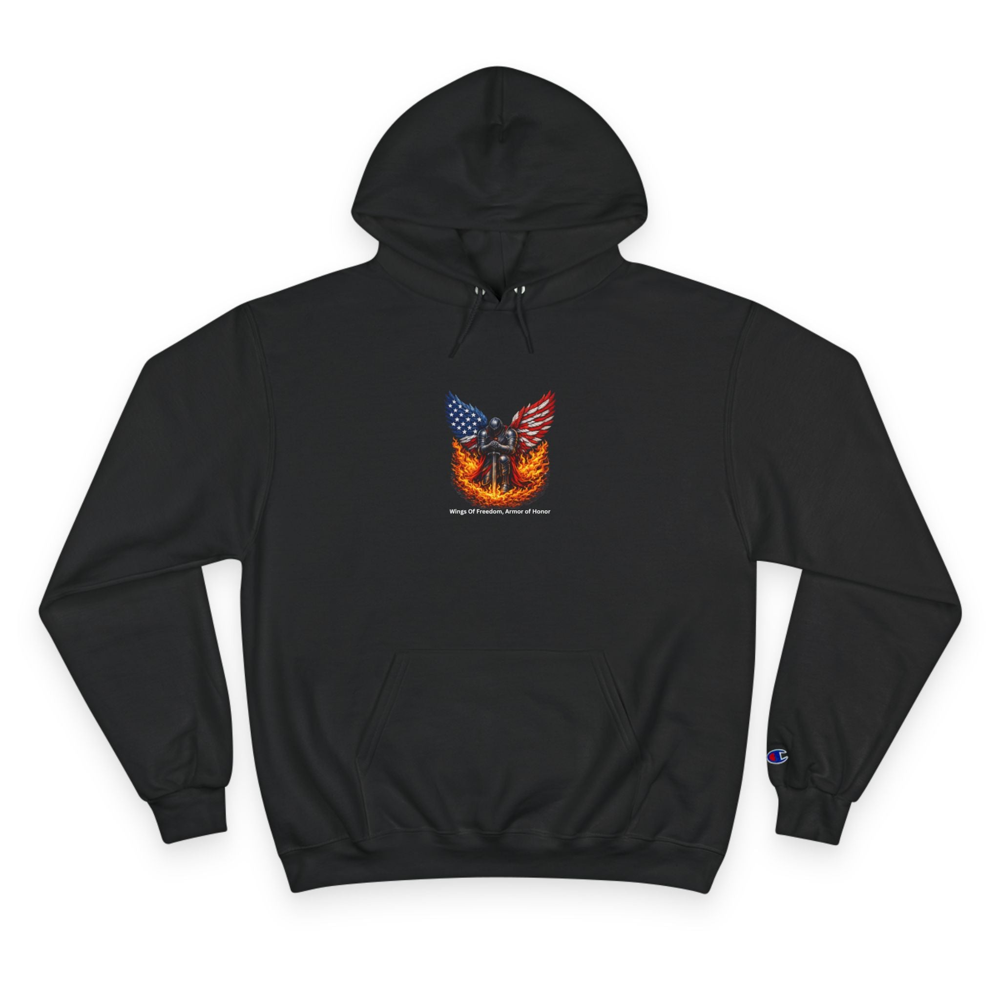 Patriotic Eagle & Shield Hoodie — Freedom Honor Graphic