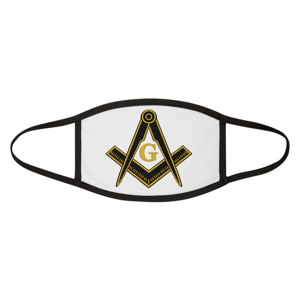 Masonic Freemason G Logo Face Mask — Gold & Black Symbol Mask