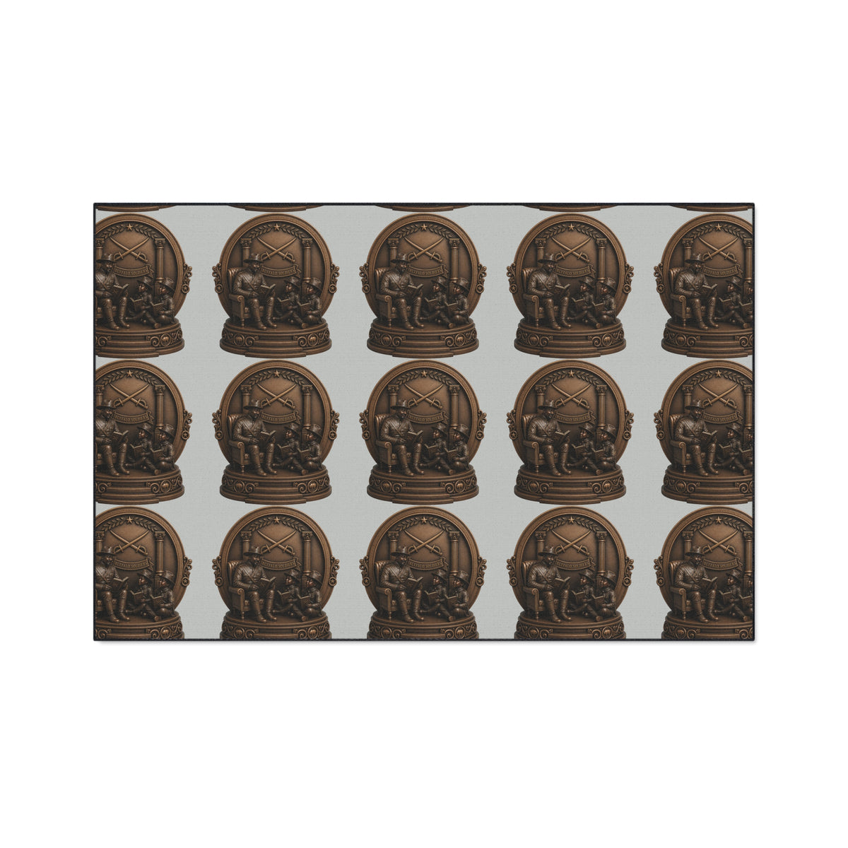 Bronze Nautical Emblem Heavy-Duty Floor Mat