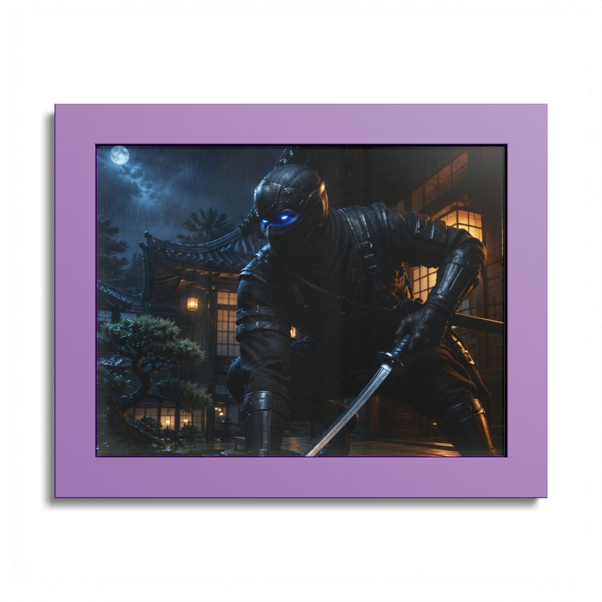 Ninja Night Scene Poster