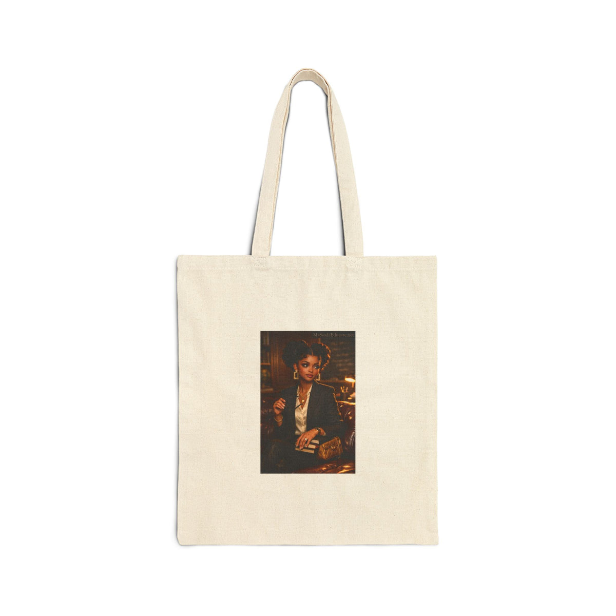 Vintage Portrait Canvas Tote Bag — Classic Art Print Cotton Tote