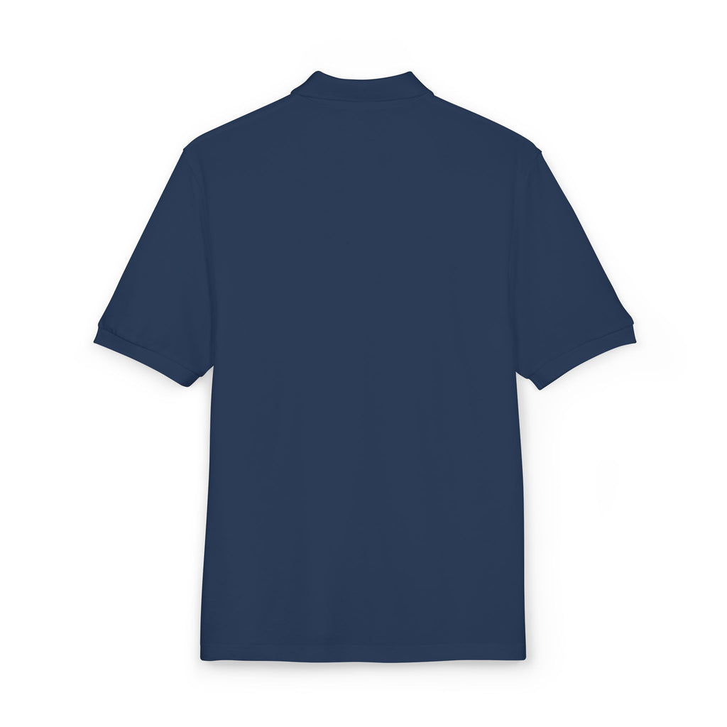 Masonic-Embroidered Gold Fleur-de-Lis Polo Shirt