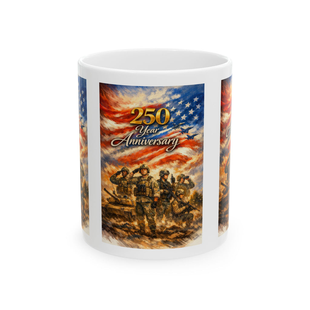 250 Year Anniversary American Flag Military Coffee Mug