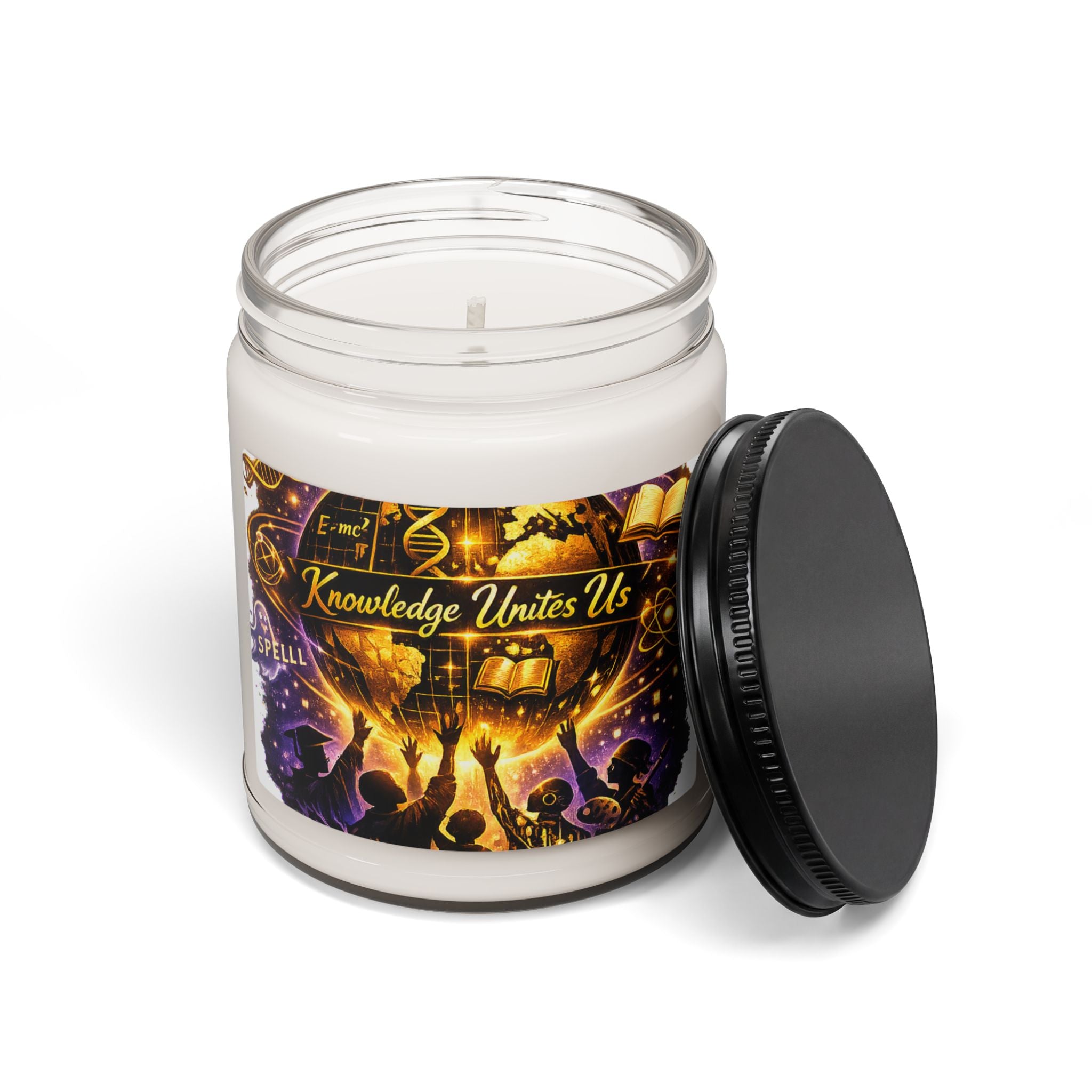 Knowledge Unites Us Soy Candle — 9oz Scented Candle for Teachers & Graduates