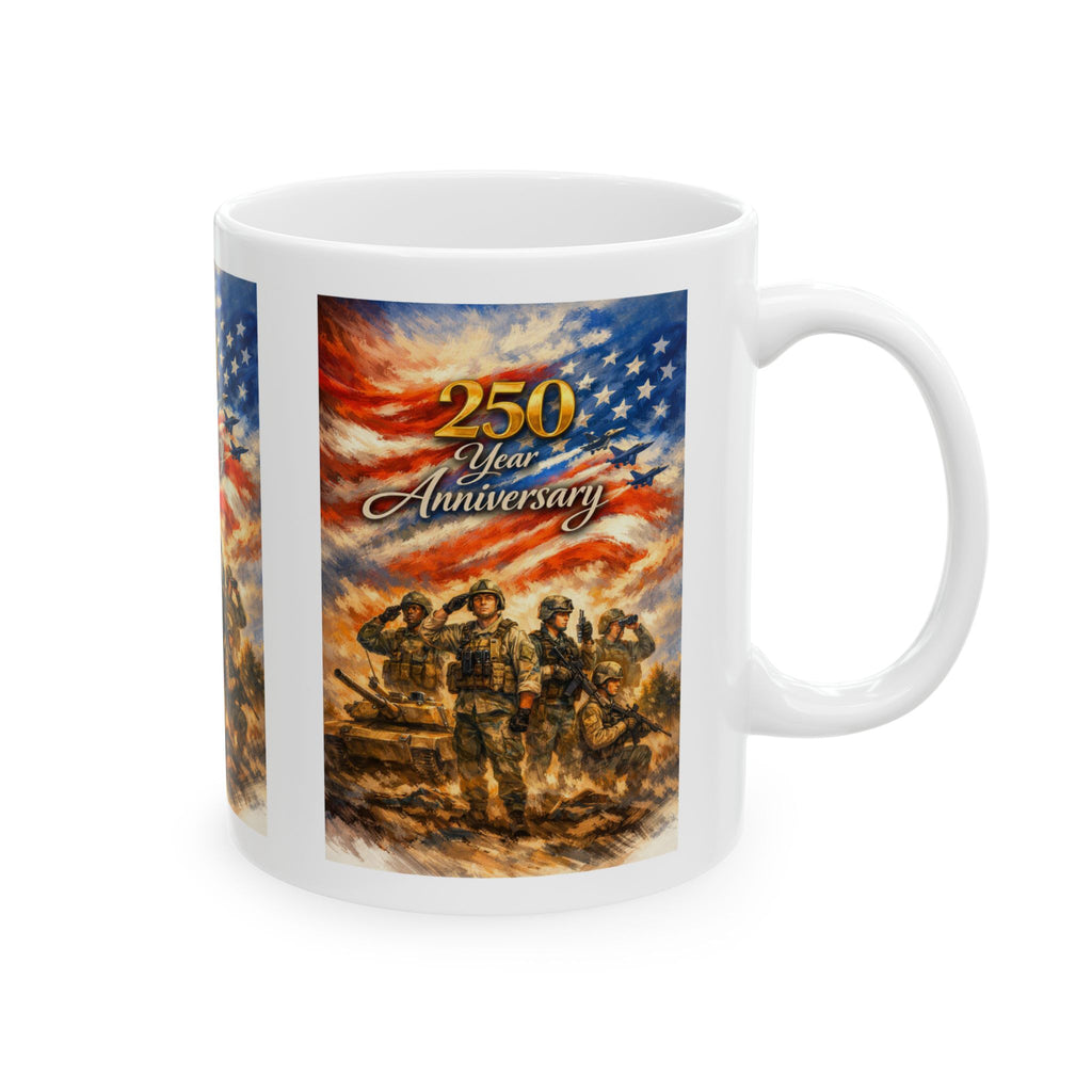 250 Year Anniversary American Flag Military Coffee Mug