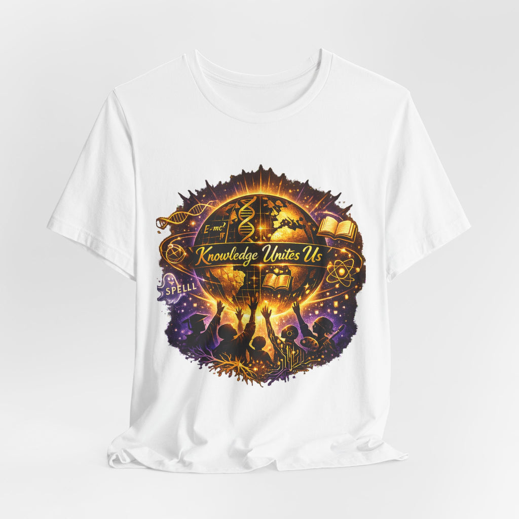 Knowledge Unites Us T-Shirt — Magical Reading & Learning Book Tee