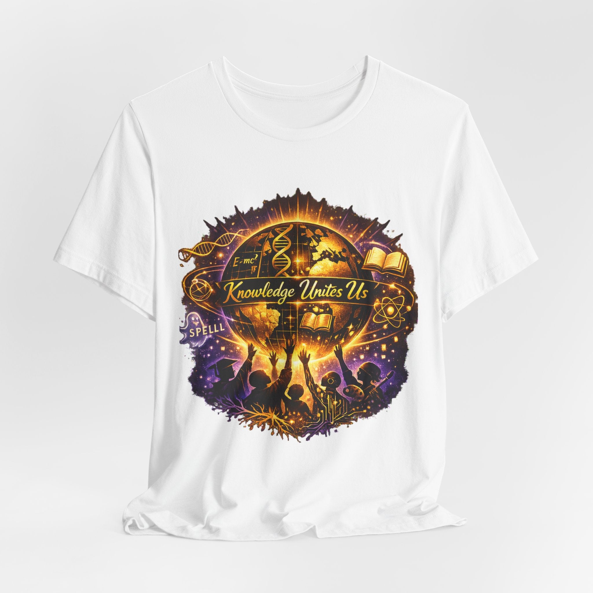 Knowledge Unites Us T-Shirt — Magical Reading & Learning Book Tee