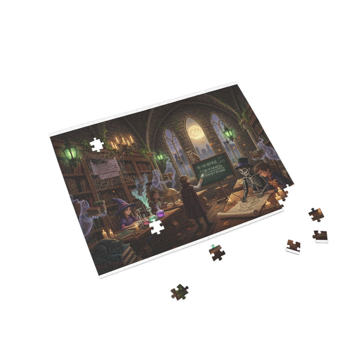 Mystical Classroom Puzzle — Witchcraft Library Scene (96–1000 pc)