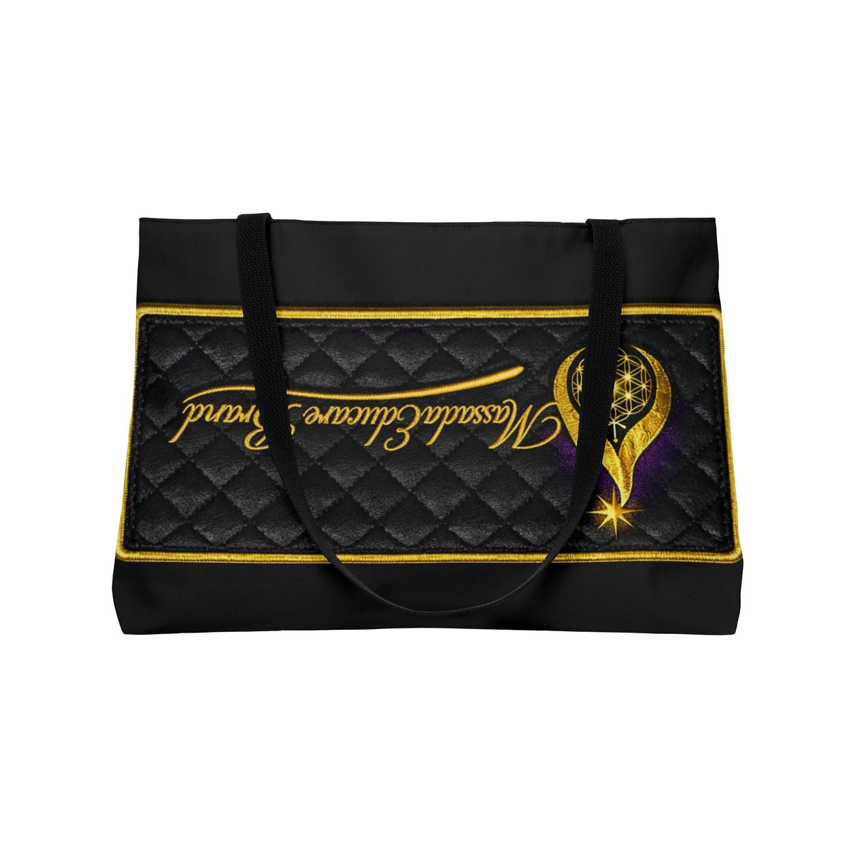 Weekender Tote Bag — Massada Educare Brand Quilted Logo Travel Tote
