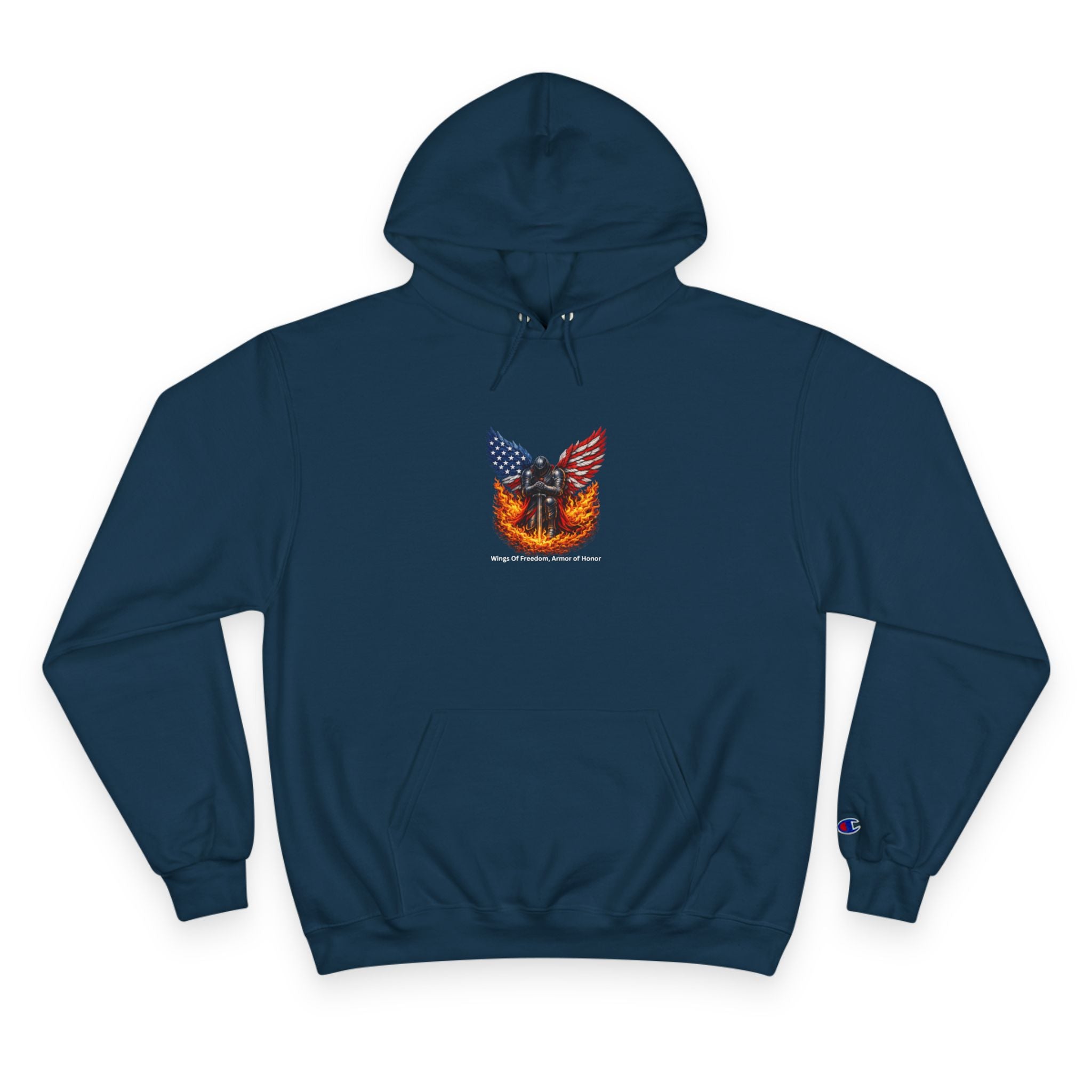 Patriotic Eagle & Shield Hoodie — Freedom Honor Graphic