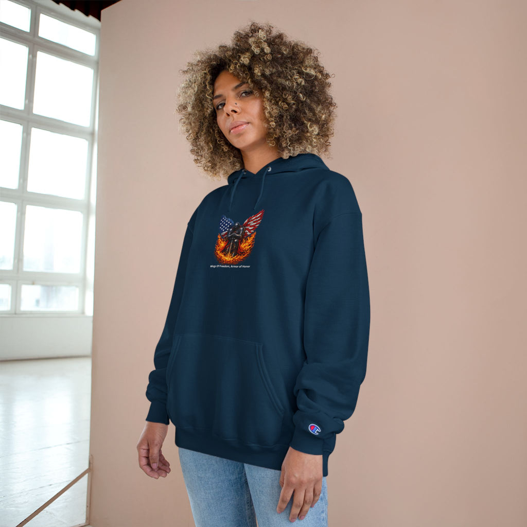 Patriotic Eagle & Shield Hoodie — Freedom Honor Graphic