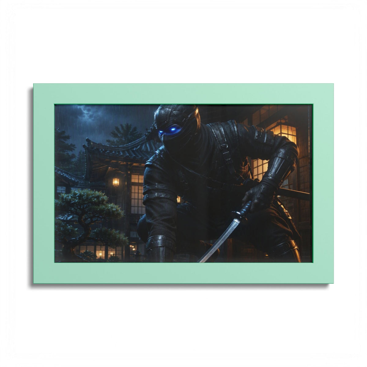 Ninja Night Scene Poster