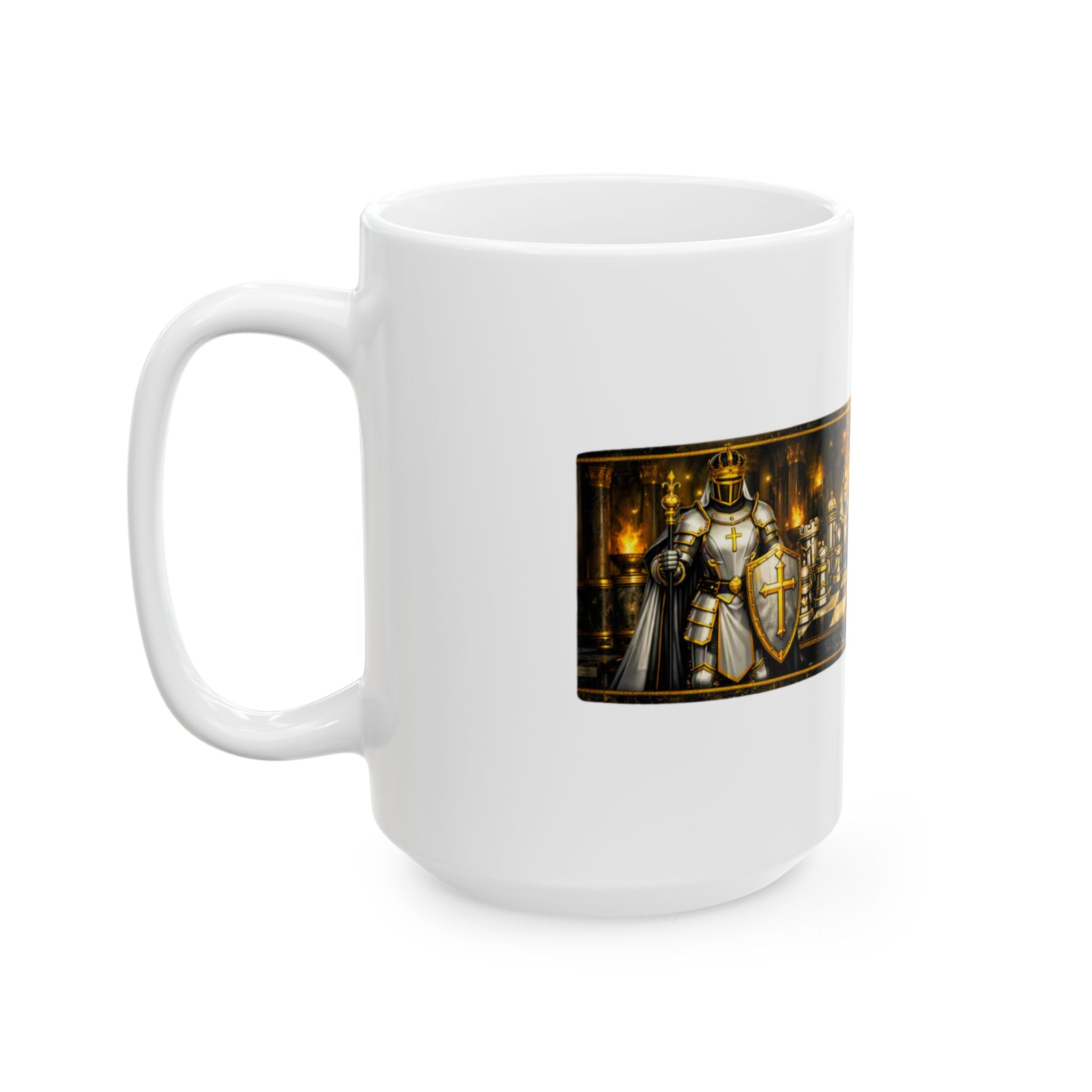Christian Chess Cross Ceramic Mug — Inspirational Faith & Strategy Coffee Cup (11oz, 15oz)