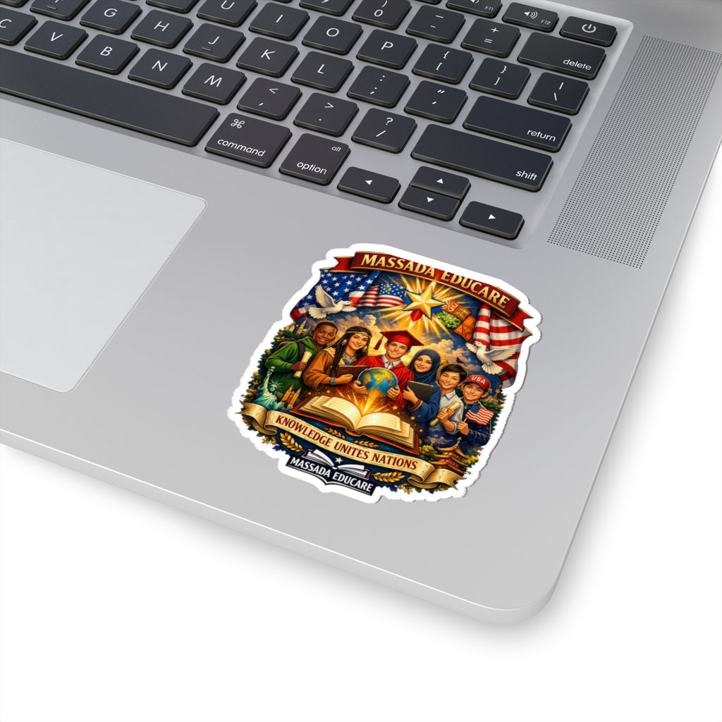 Massada Educare 'Knowledge Unites Nations' Kiss-Cut Sticker