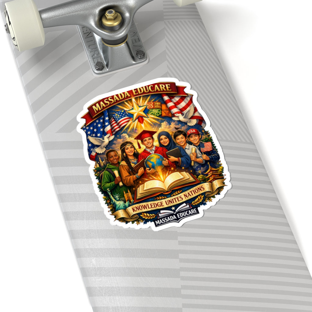Massada Educare 'Knowledge Unites Nations' Kiss-Cut Sticker