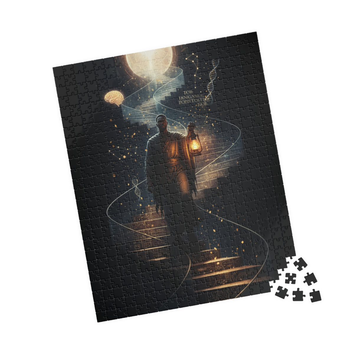 Mystic Lantern Staircase Puzzle — Moonlit Fantasy Jigsaw (110–1014 pcs)
