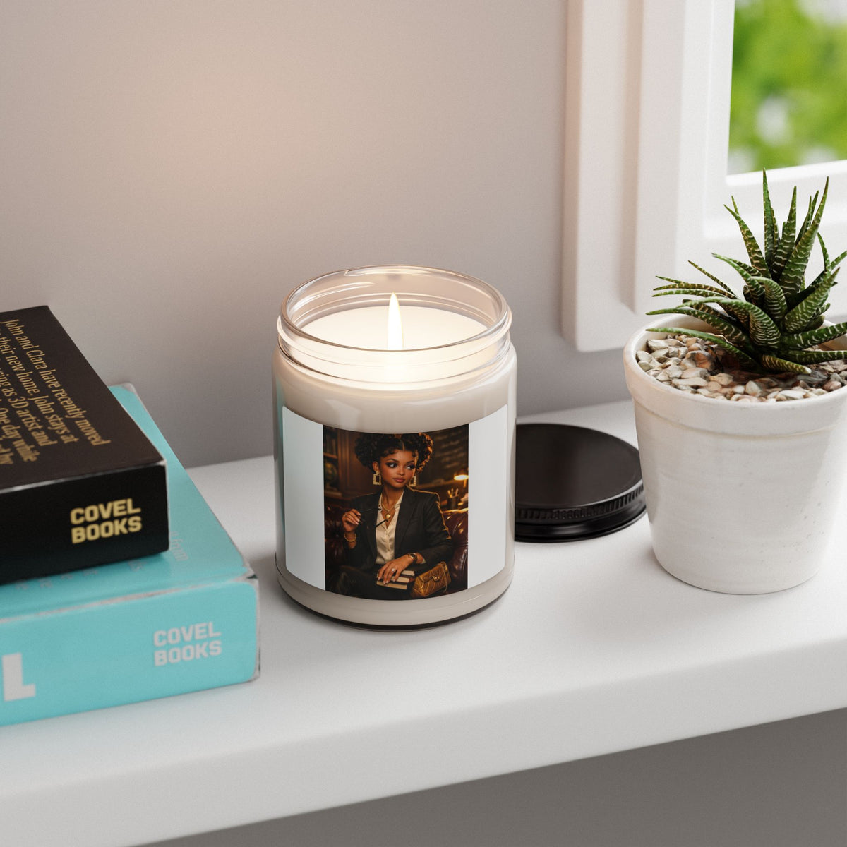 Luxury Scented Soy Candle — Sophisticated Portrait Aromatherapy (9 oz)