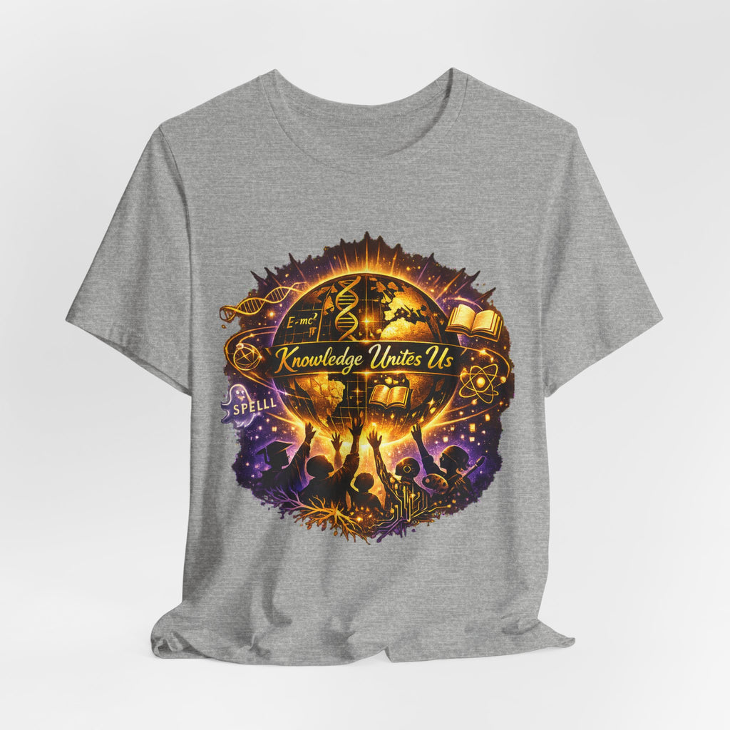 Knowledge Unites Us T-Shirt — Magical Reading & Learning Book Tee