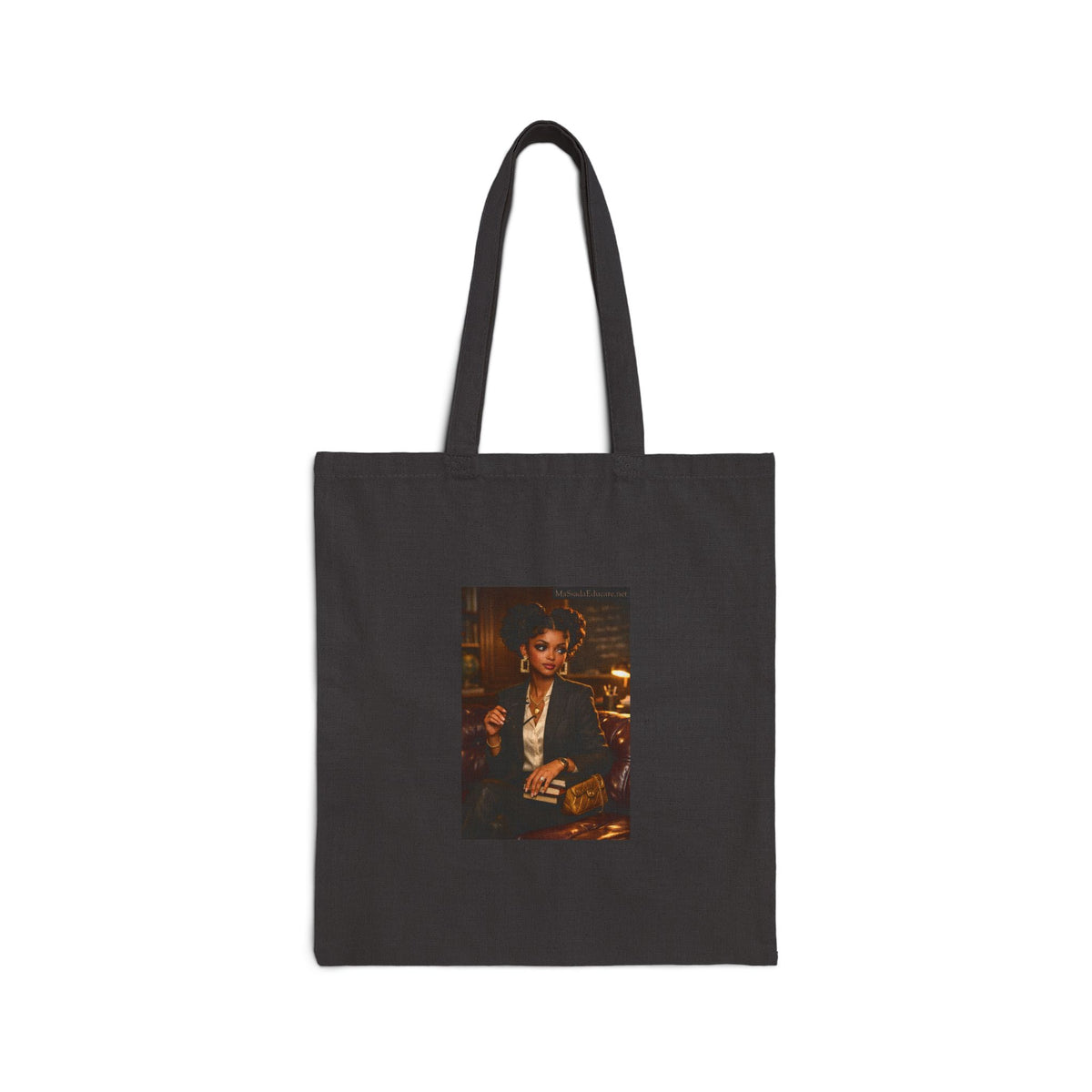 Vintage Portrait Canvas Tote Bag — Classic Art Print Cotton Tote
