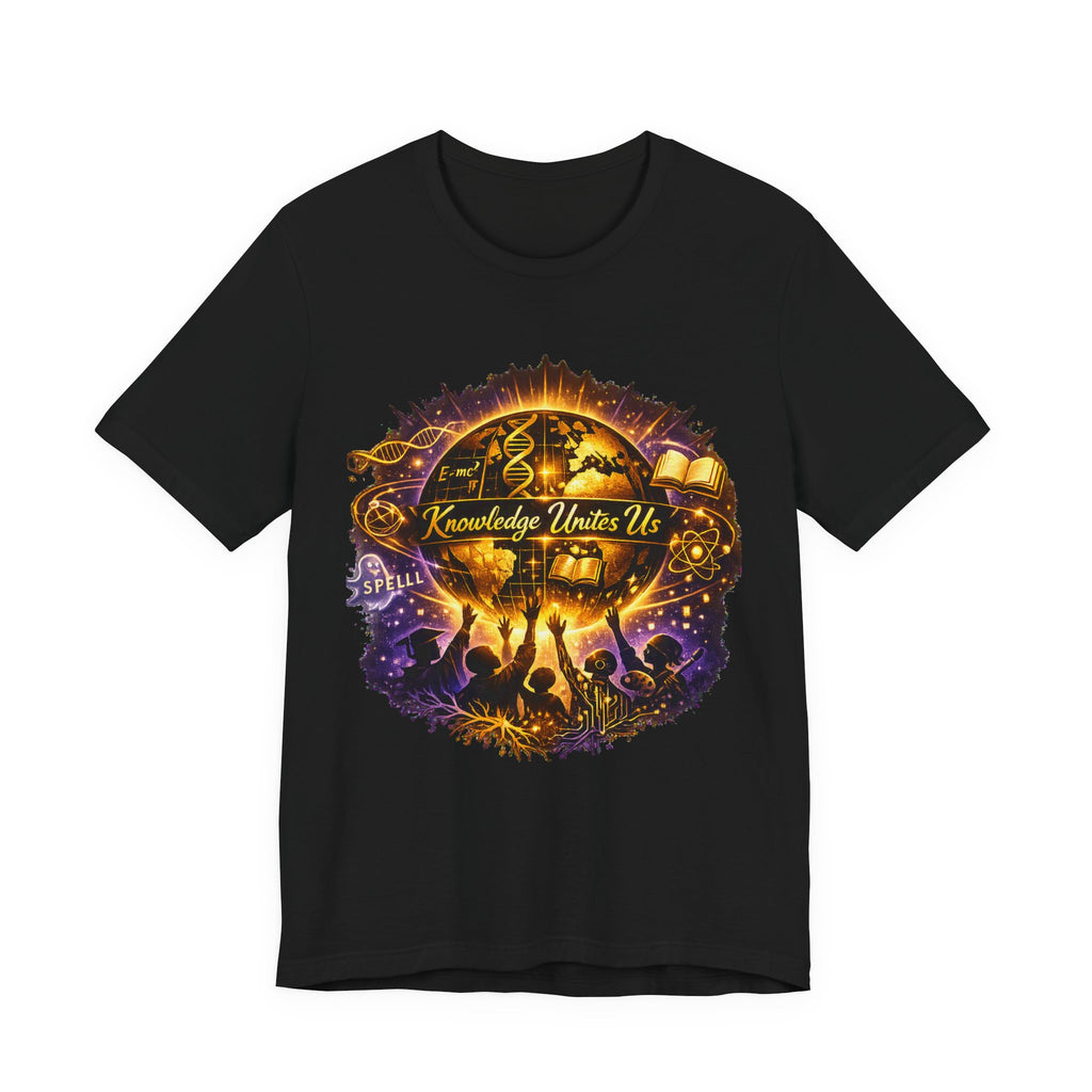 Knowledge Unites Us T-Shirt — Magical Reading & Learning Book Tee