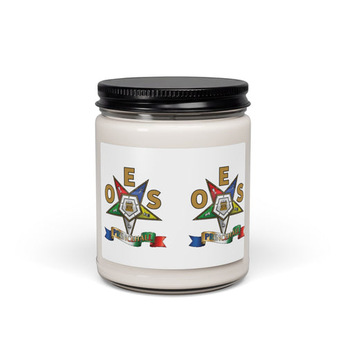 9oz Scented Soy Candle with OES Emblem — Fragrant Gift for Eastern Star Members