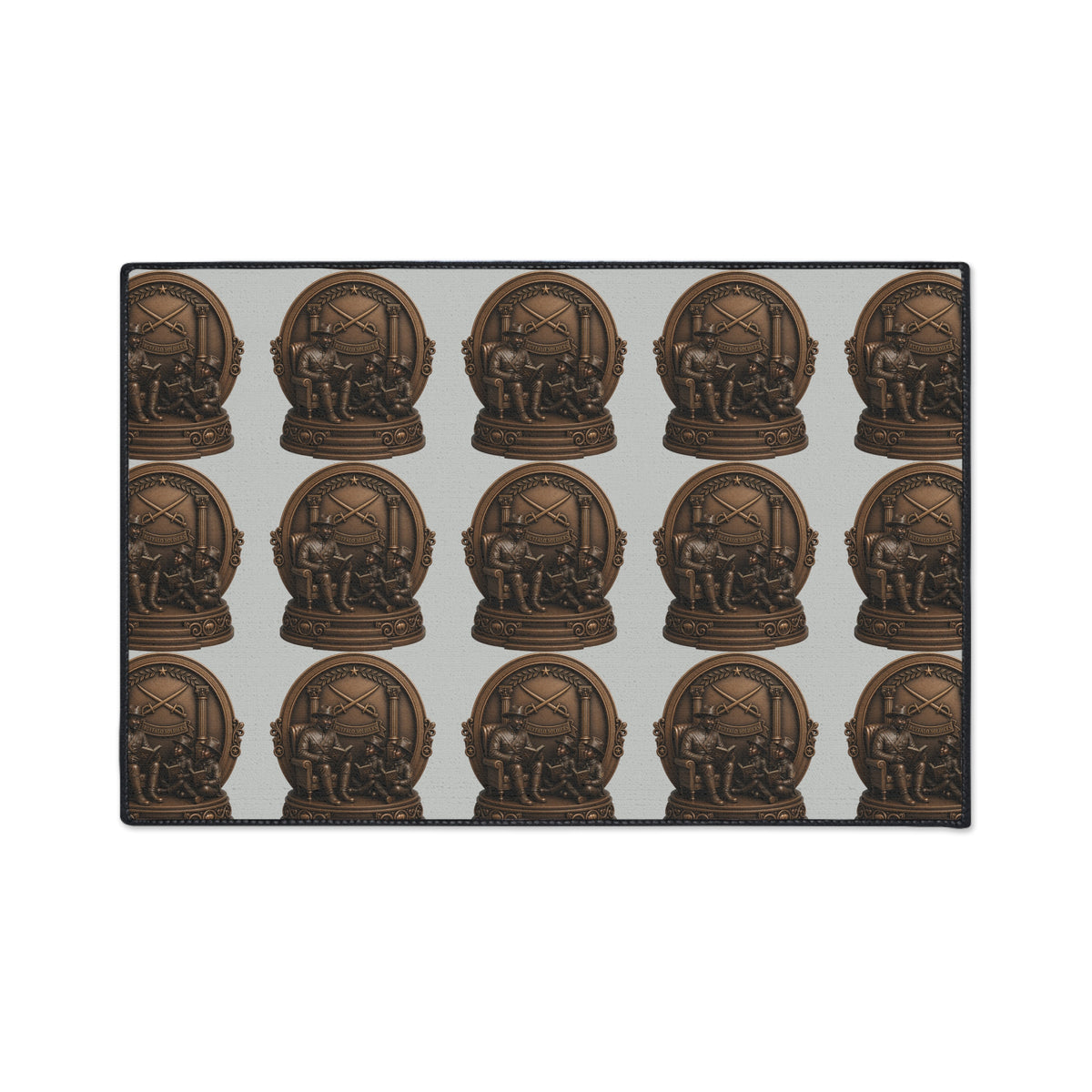 Bronze Nautical Emblem Heavy-Duty Floor Mat