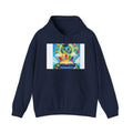 Hoodie — Colorful Earth & Peace Cartoon Graphic "Knowledge Before Power"
